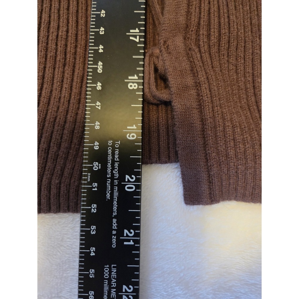 094 Sincerely Jules Rib Knit Tie Front Sweater Vest Brown Sleeveless Women's M - Picture 5 of 10